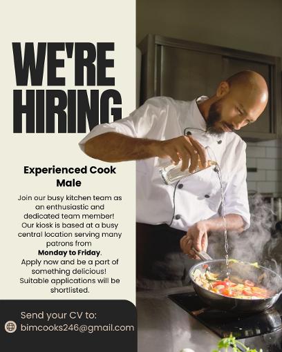 Experienced cook job