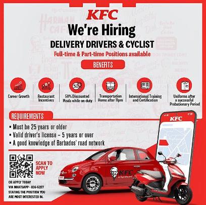 kfc drivers jobs